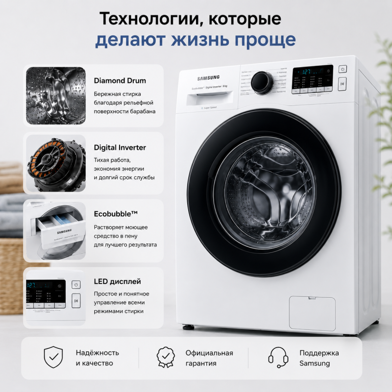 Стиральная машина Samsung 8 кг