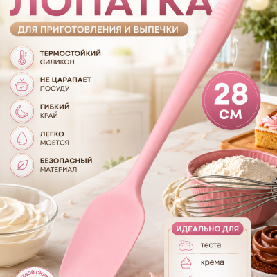 СИЛИКОНОВАЯ ЛОПАТКА ДЛЯ КУХНИ