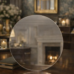 Круглое стеклянное блюдо / подставка