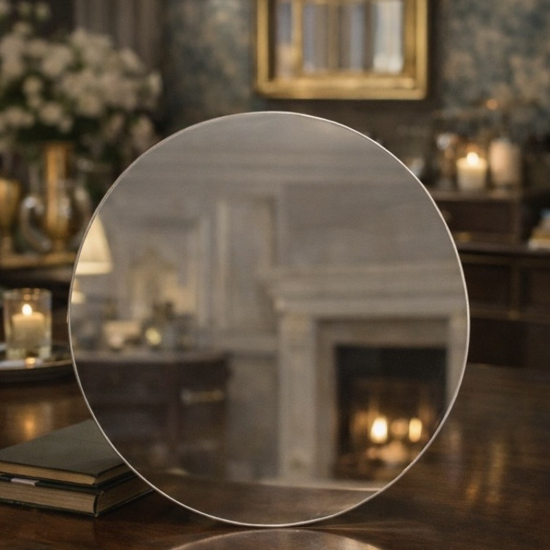 Круглое стеклянное блюдо / подставка