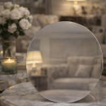 Круглое стеклянное блюдо / подставка