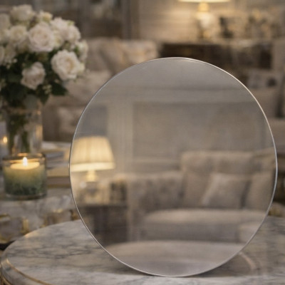 Круглое стеклянное блюдо / подставка