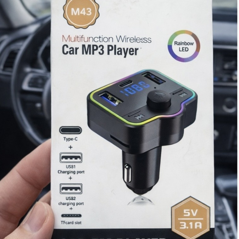 Автомобильный FM-модулятор  M43 (Bluetooth / USB