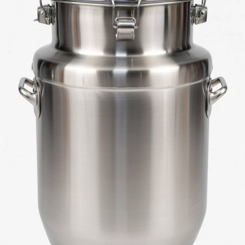 Алюминиевый бидон с крышкой и замками