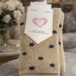 Женские тёплые носки с узором в горошек