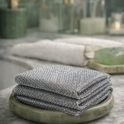 Многоразовые кухонные салфетки из нержавеющей стали