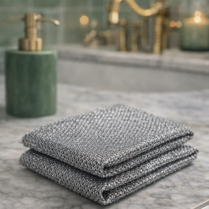 Многоразовые кухонные салфетки из нержавеющей стали