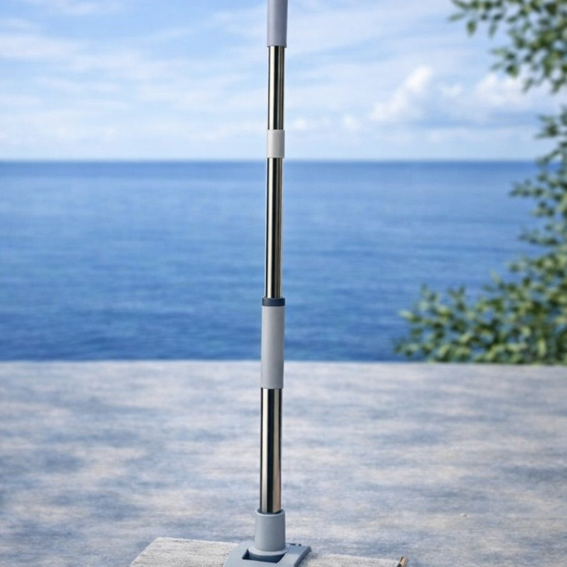 Швабра с телескопической ручкой и плоской насадкой