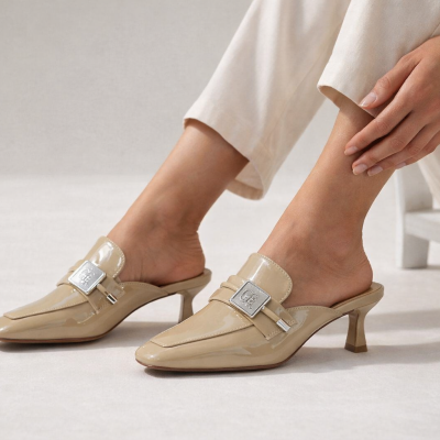 Женские бежевые Мюли