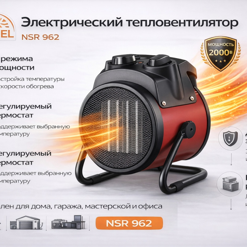 Тепловентилятор MONEL Electric Fan Heater