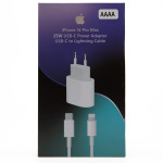 Адаптер и провод для iPhone, с быстрой зарядкой, 25 Вт - 20 Вт, Type-C/USB-C