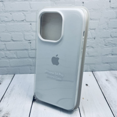 Силиконовый чехол Silicon Case Original для Apple Iphone 14 Pro , цвет: белый