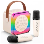 Караоке мікрофон з колонкою« LOSSO P8 Double бездротовий белый»