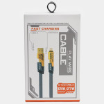 Кабель поддерживает быструю зарядку с мощностью до 65 Вт и 27 Вт (PD 27W-MAX)