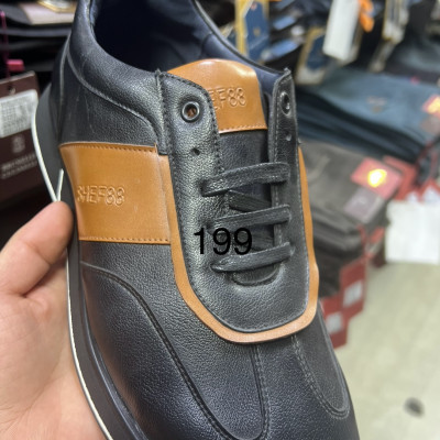 мужские кожаные кроссовки SHEF88