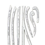 Набор портновских лекал, для кроя, для шитья, 7 предметов, линейки