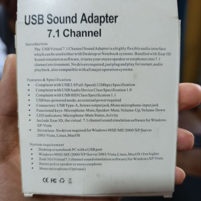 USB Sound Adapter 7.1 Channel