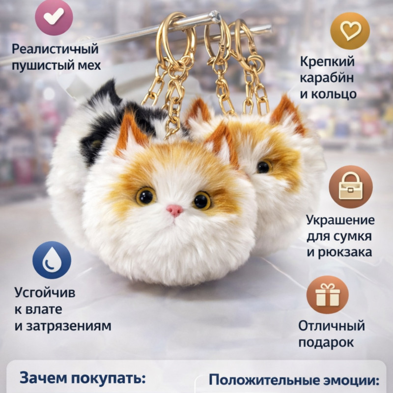 Милые подвески-котята