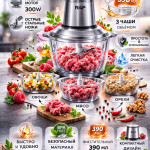 Кухонный комбайн RAF 3 в 1