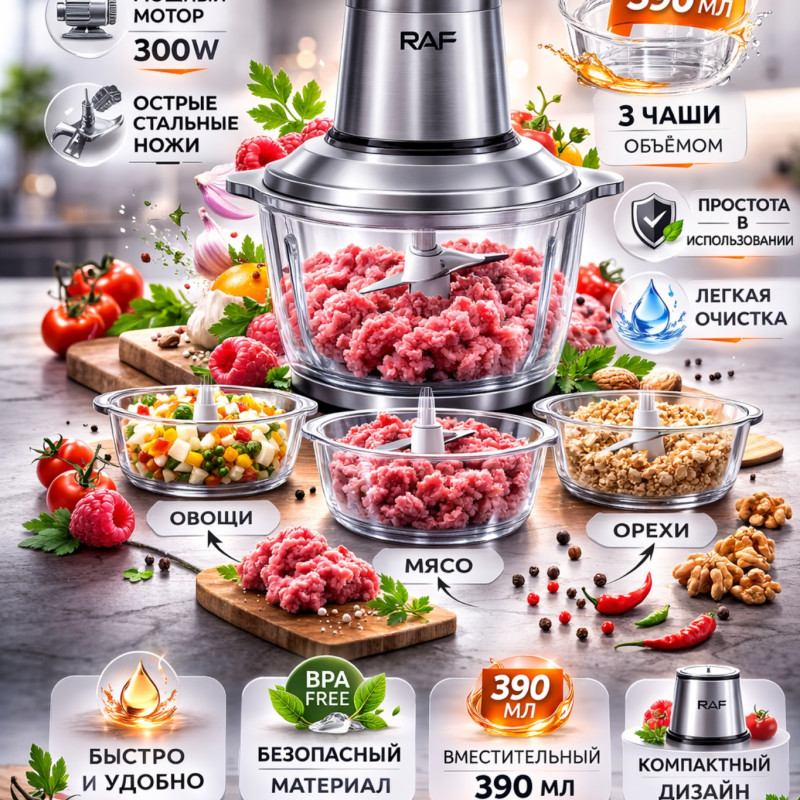 Кухонный комбайн RAF 3 в 1