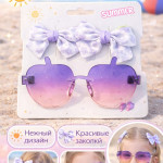 Набор очков и приголок бантики