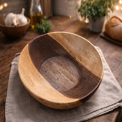 Деревянная чаша из натурального массива