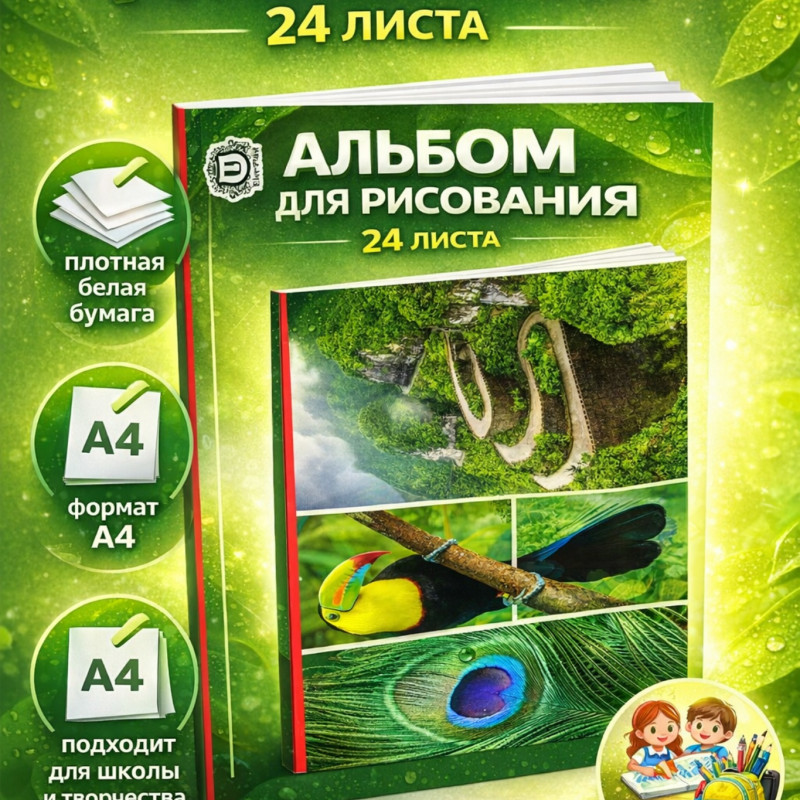 Альбом для рисования A4 — 24 листа
