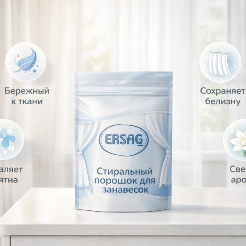 ПОРОШОК ДЛЯ СТИРКИ ТЮЛЯ И ЗАНАВЕСОК 500 ГР