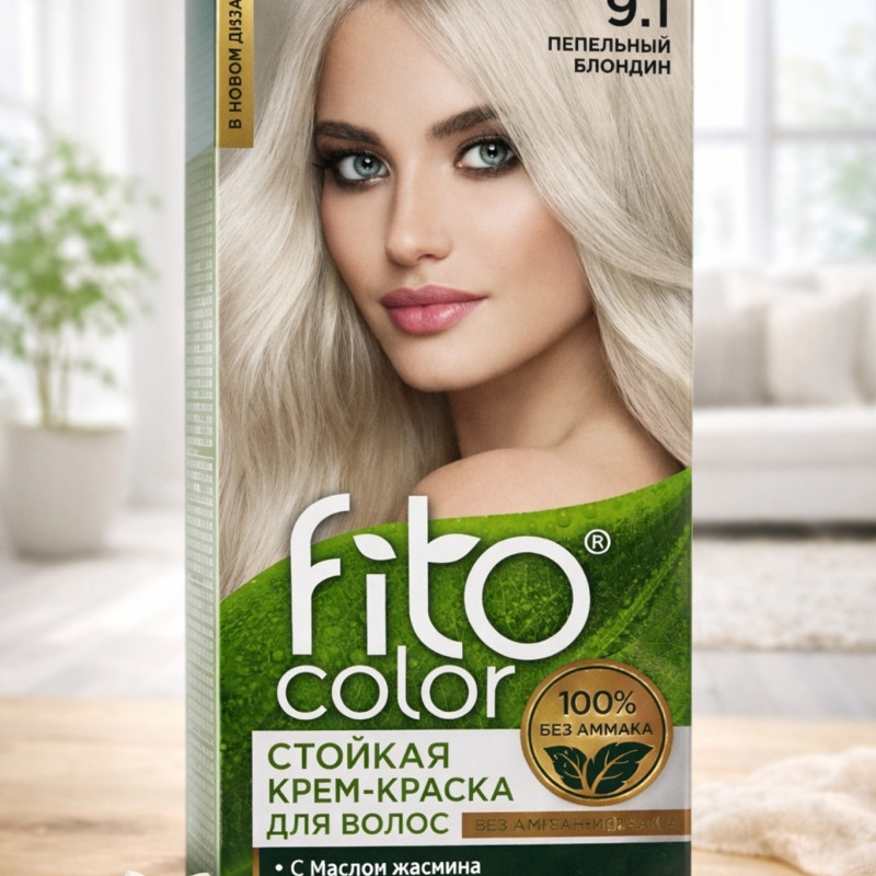 Стойкая крем-краска для волос Fito Color 9.1