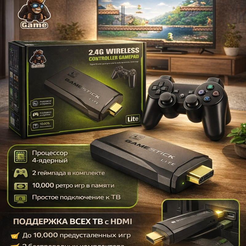 Игровая приставка Game Stick Lite 2.4G