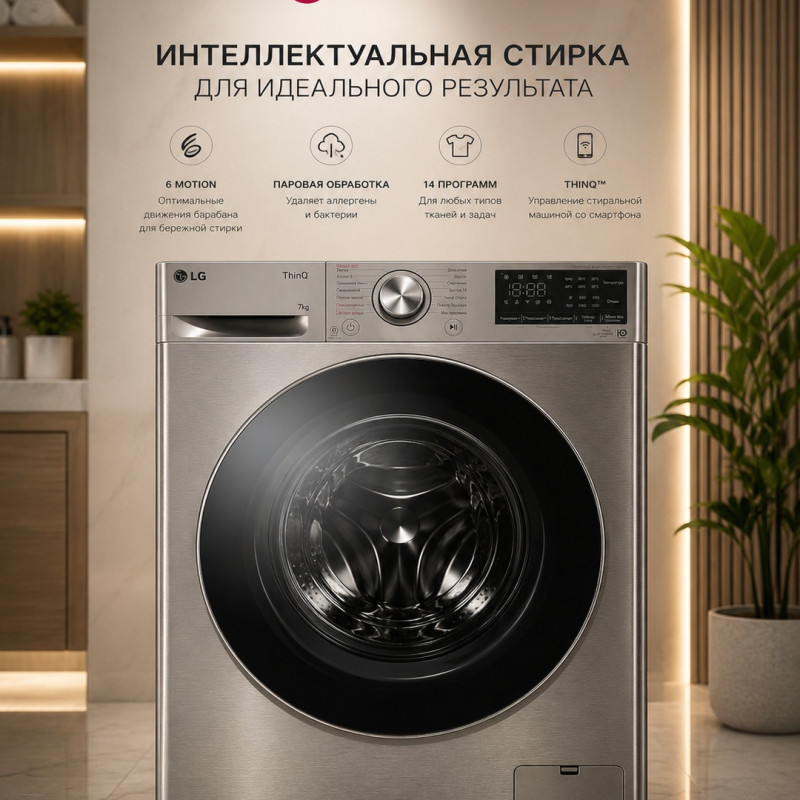 Стиральная машина LG ThinQ