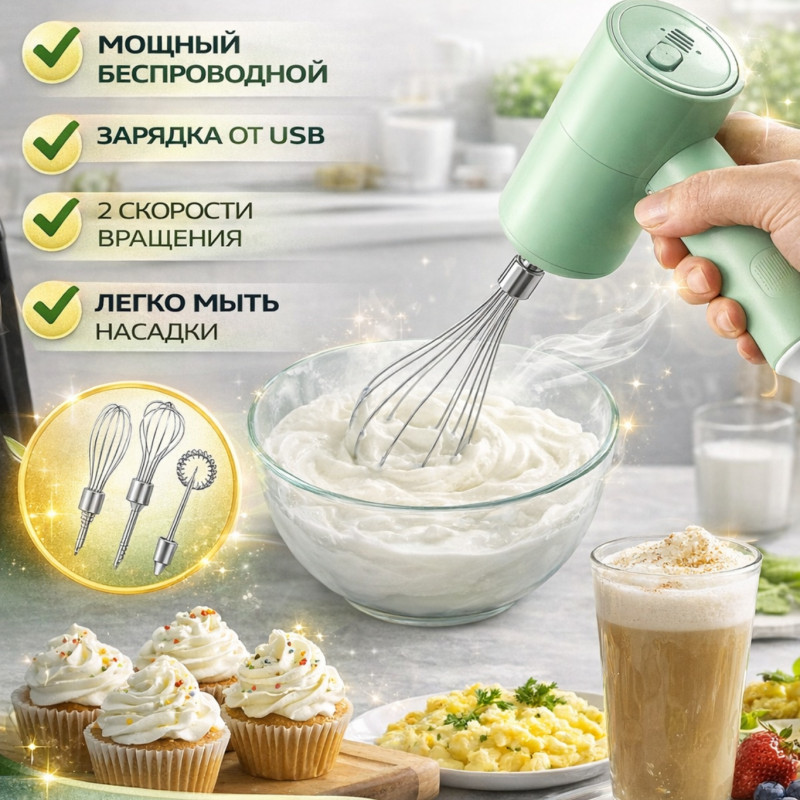 Беспроводной миксер 3 в 1