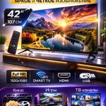 Современный LED телевизор 42″