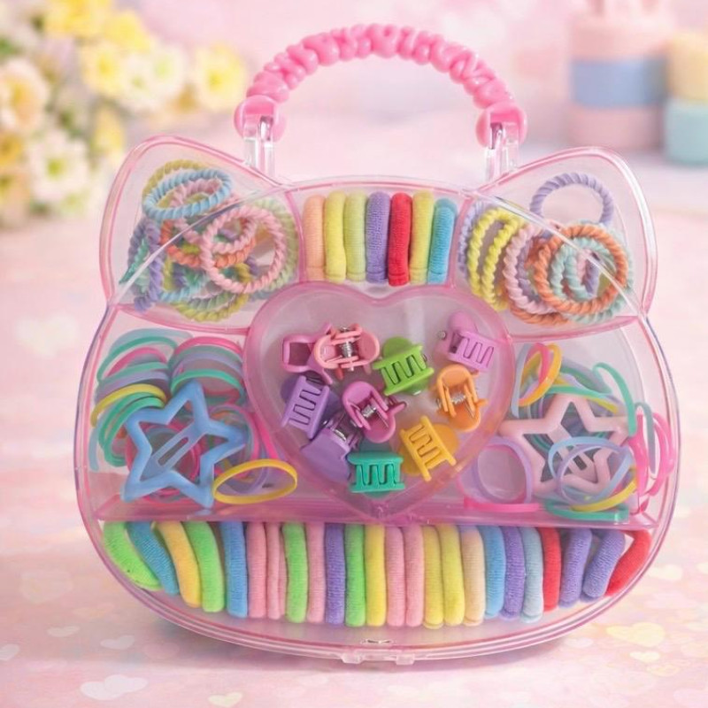 Сумочки котик с набором для волос