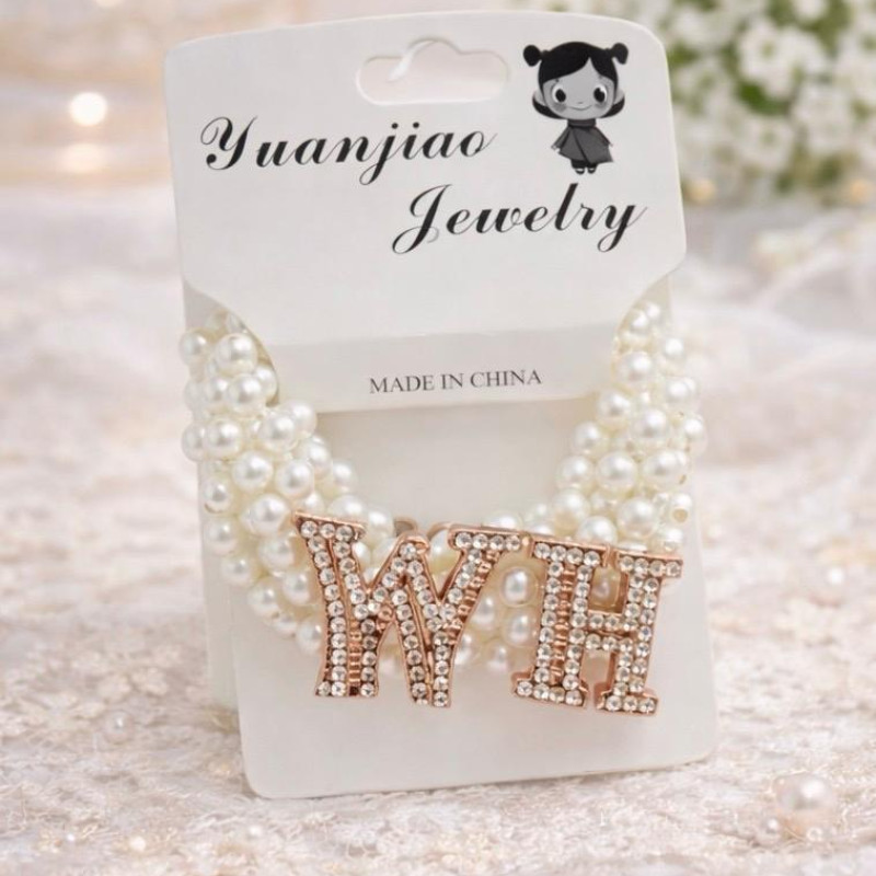 Резинка жемчуг с цветок