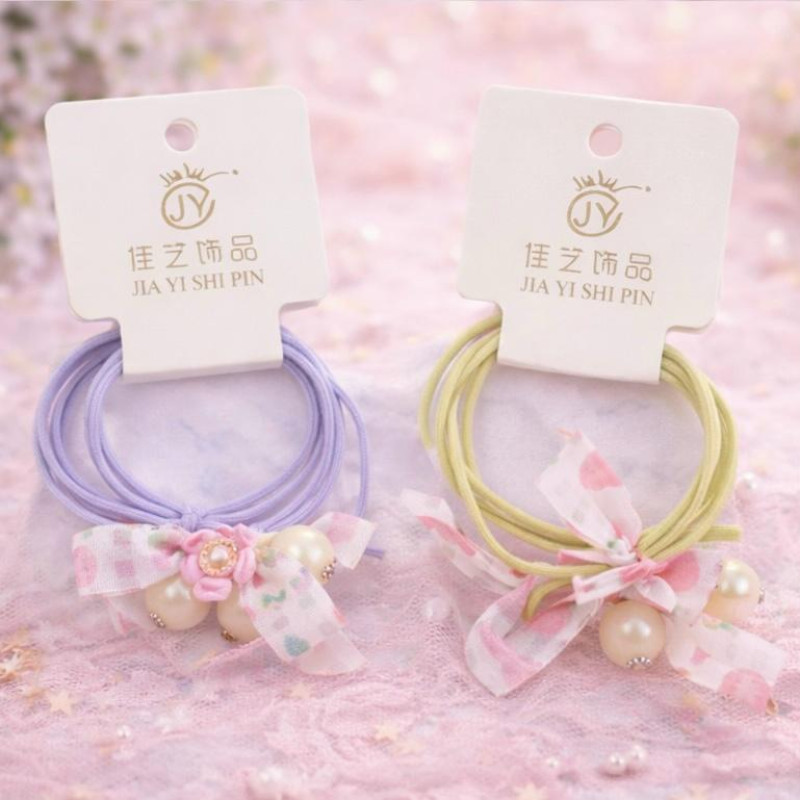 Резинки для волос разноцветные с камушками