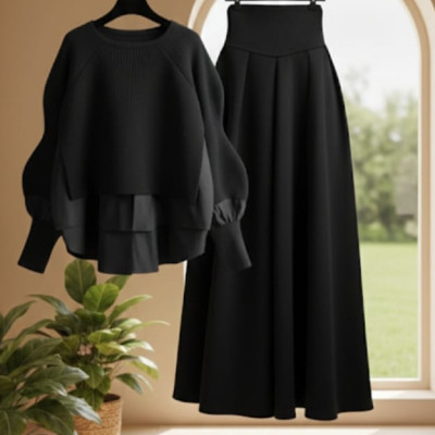 Элегантный женский комплект в черном цвете