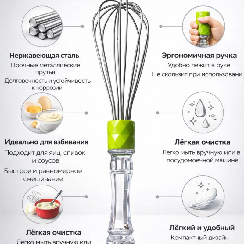 Кухонный венчик из нержавеющей стали